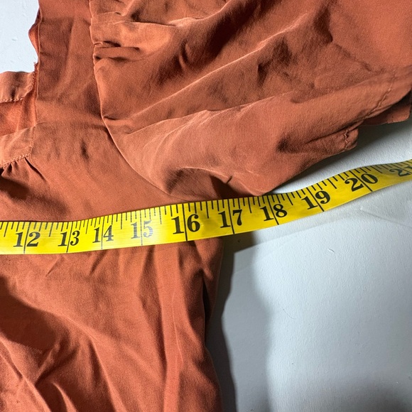 Altar'd State Rust Square-Neck Tiered Midi Dress - Picture 5 of 5